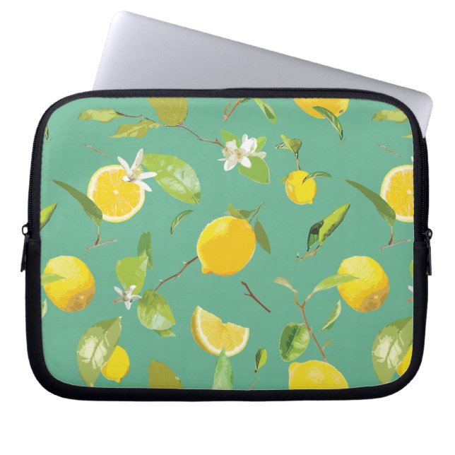 Capa Para Notebook Aquarela Limão & Folhas 8 (Frente)
