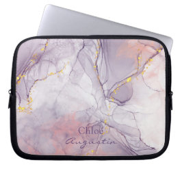 Capa Para Notebook Aquarelas Purple Álcool rosa Largura de tinta dour