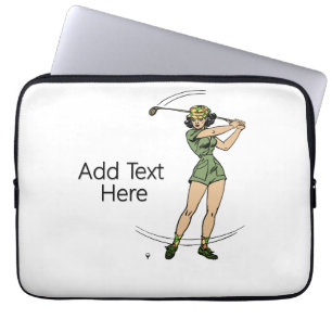 Capa Para Notebook Aquecimento para a dama de golfe