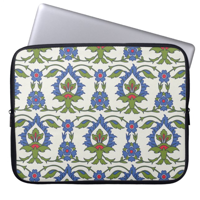 Capa Para Notebook Árabe Tradicional: Iznik Azulejo Invisível. (Frente)