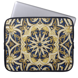 Capa Para Notebook arabesque blue mosaic