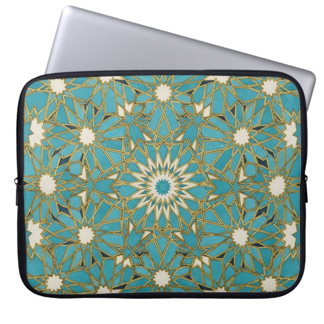 Capa Para Notebook arabesque turquoise (Frente)