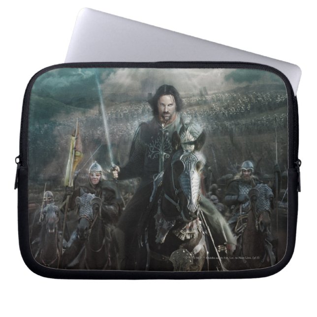 Capa Para Notebook Aragorn Liderando em Cavalo (Frente)