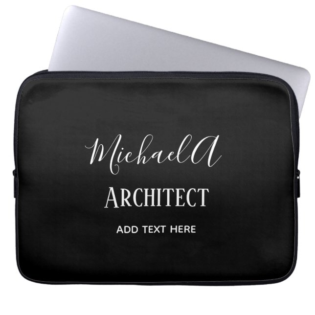 Capa Para Notebook ARCHITECT Personalizado Ofertas Clássicas em Preto (Frente)