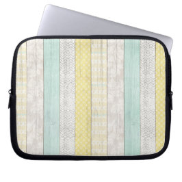 Capa Para Notebook Arco Geométrico Rustic Mint & Yellow Boho