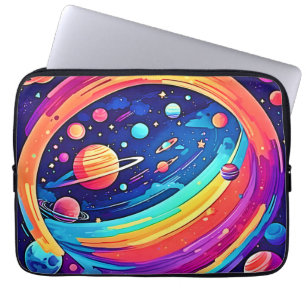 Capa Para Notebook Arco-Íris Cósmico Vortex