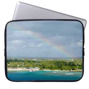 Capa Para Notebook Arco-íris sobre a praia Laptop Bag