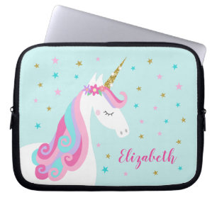 Capa Para Notebook Arco-Íris Unicórnio Magnético - Leito Aqua