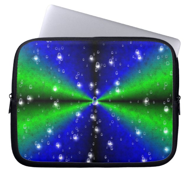 Capa Para Notebook Arco-Íris Verde Azul em couro de pele elefante Opt (Frente)