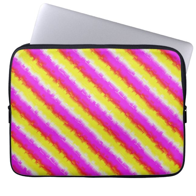 Capa Para Notebook Ardeco-Arco-Íris, Cor-de-rosa Amarelo (Frente)