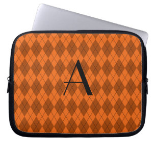 Capa Para Notebook Argyle da laranja do monograma