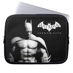 Capa Para Notebook Arkham City   Batman Black and White Wide Pose