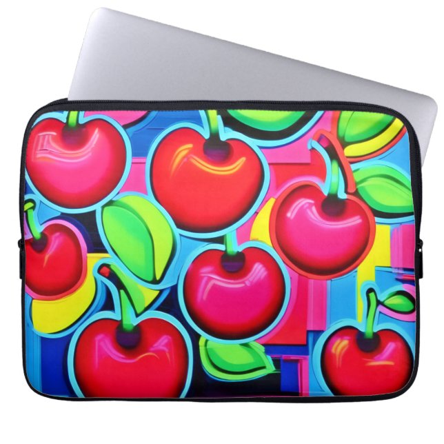 Capa Para Notebook Arrebentação de Cereja Pop Art (Frente)