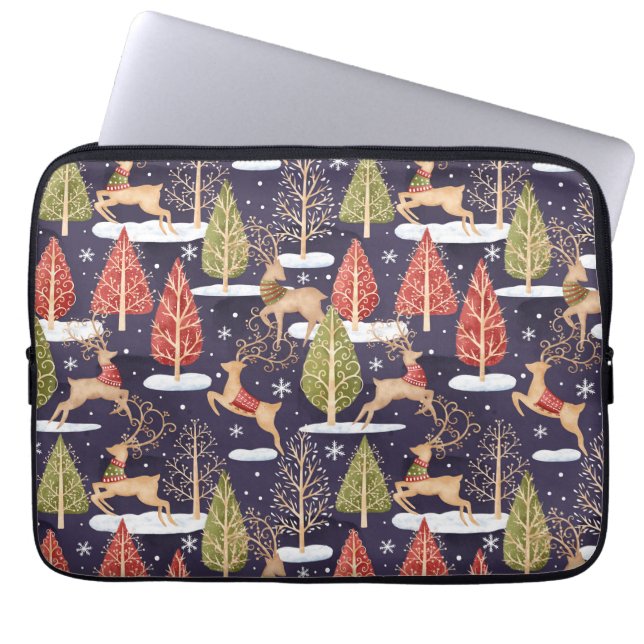 Capa Para Notebook Arrendoras Whimsical Woodland Winter (Frente)