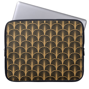 Capa Para Notebook Art Deco Clássico: Ornamento Geométrico Vintage.