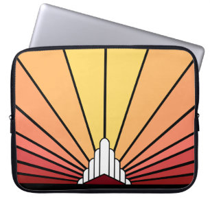 Capa Para Notebook Art deco sun em Eletrônicos de amanhecer