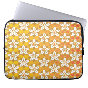 Capa Para Notebook Art Nouveau amarelo Jonquil floral wallpaper damas