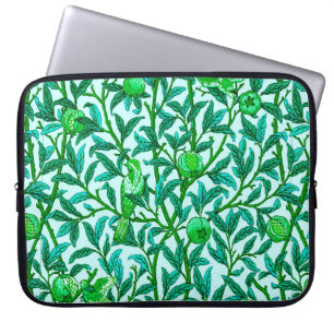 Capa Para Notebook Art Nouveau Bird e Pomegranato, Turquoise & Aqua