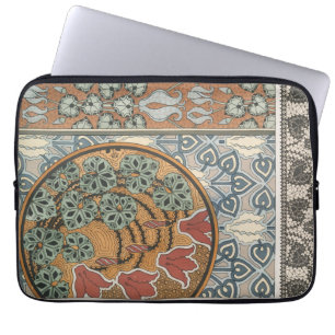 Capa Para Notebook Art nouveau Cyclamen floral Eugene Grasset elegant