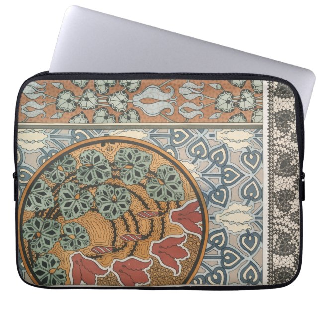 Capa Para Notebook Art nouveau Cyclamen floral Eugene Grasset elegant (Frente)