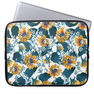 Capa Para Notebook Art Nouveau, padrão floral.