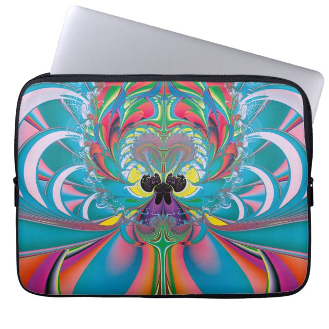 Capa Para Notebook Arte Abstrata Borboleta de Verão (Frente)