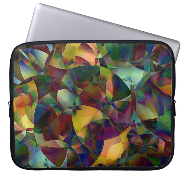 Capa Para Notebook Arte Abstrata Colorida e Kaleidoscópica (Frente)