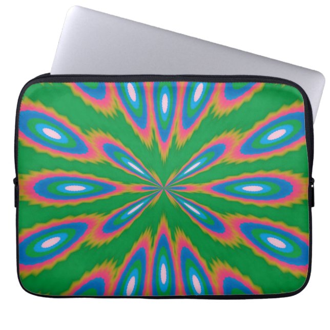 Capa Para Notebook Arte abstrata de jardim funky (Frente)