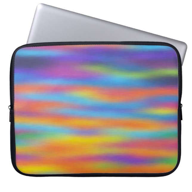 Capa Para Notebook Arte abstrata do pôr do sol no deserto (Frente)