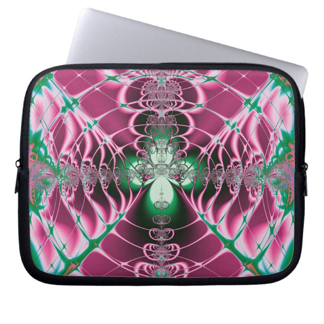 Capa Para Notebook Arte abstrata flor vermelha (Frente)