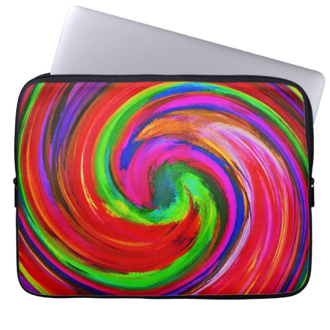 Capa Para Notebook Arte Abstrata Moderna com Redemoinho #12 (Frente)