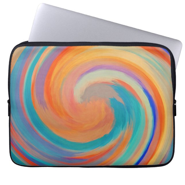 Capa Para Notebook Arte Abstrata Moderna de Redemoinho #8 (Frente)