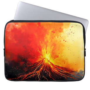 Capa Para Notebook Arte Abstrato de Erupção Vulcânica
