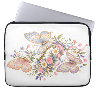 Capa Para Notebook Arte Adorável de Borboleta Pastel