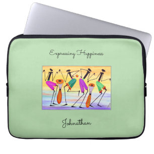 Capa Para Notebook Arte Africana, Exprimindo Felicidade