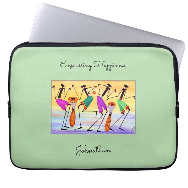 Capa Para Notebook Arte Africana, Exprimindo Felicidade (Frente)