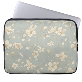 Capa Para Notebook Arte Botânica Vintage Elegante em Linha