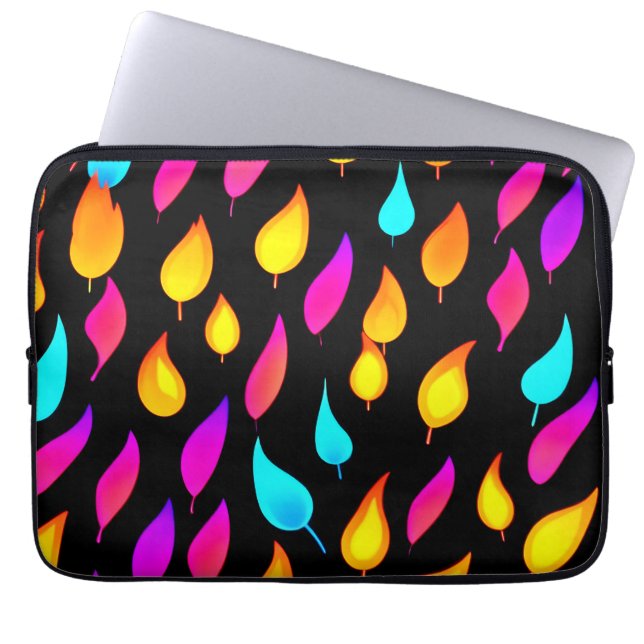 Capa Para Notebook Arte com chamas de Abstrato (Frente)