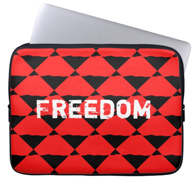 Capa Para Notebook Arte contemporânea vermelha e negra (Frente)