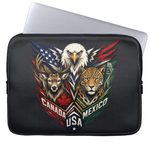Capa Para Notebook Arte da Natureza Águia Veado Jaguar