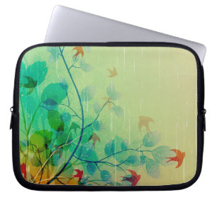Capa Para Notebook Arte de Abstrato Floral Moderna Primavera