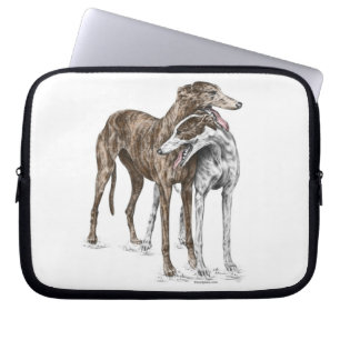 Capa Para Notebook Arte de Cachorro de Dois Amigos Greyhound