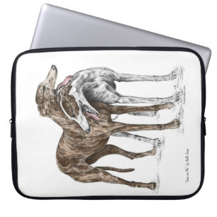 Capa Para Notebook Arte de Cachorro de Dois Amigos Greyhound