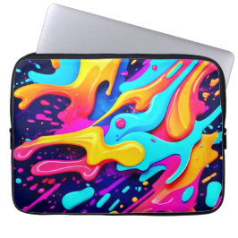 Capa Para Notebook Arte de Caos de Cores Vibrantes