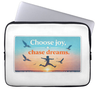Capa Para Notebook Arte de Citação Motivacional do Pôr do Sol