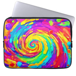 Capa Para Notebook Arte de Coloração Espiral Vibrante
