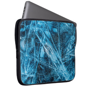 Capa Para Notebook Arte de Gelo Turquesa Abstrato
