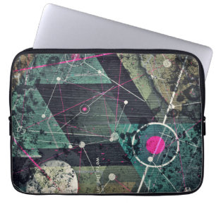 Capa Para Notebook Arte de Grafite Digital Abstrata Legal Geométrica