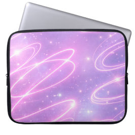 Capa Para Notebook Arte de IA de rabiscos neon rosa elétrico