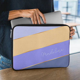 Capa Para Notebook Arte de Lavanda azul violeta suave amarela persona